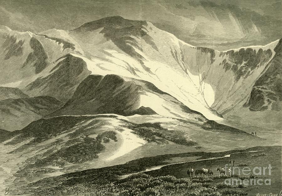 Summit Of Grays Peak 1 Drawing by Print Collector