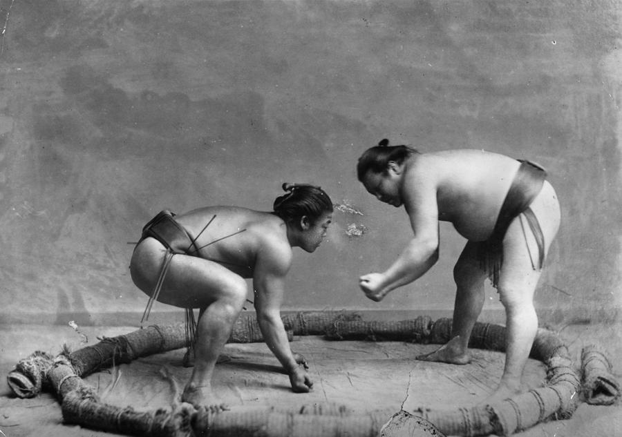 Sumo Wrestlers Photograph by Henry Guttmann Collection