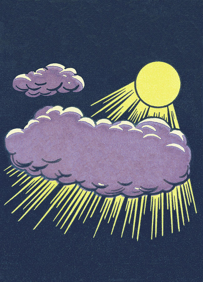 Summer Drawing - Sun and clouds by CSA Images