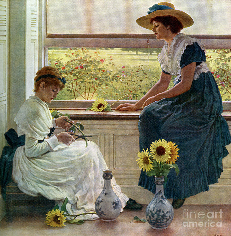 Sun And Moon Flowers, 1890, 1912.artist Drawing by Print Collector