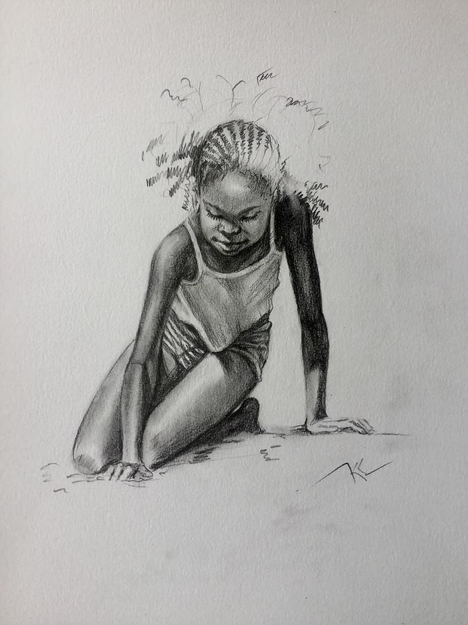 Sun and Sand 1 Drawing by Katerina Kovatcheva