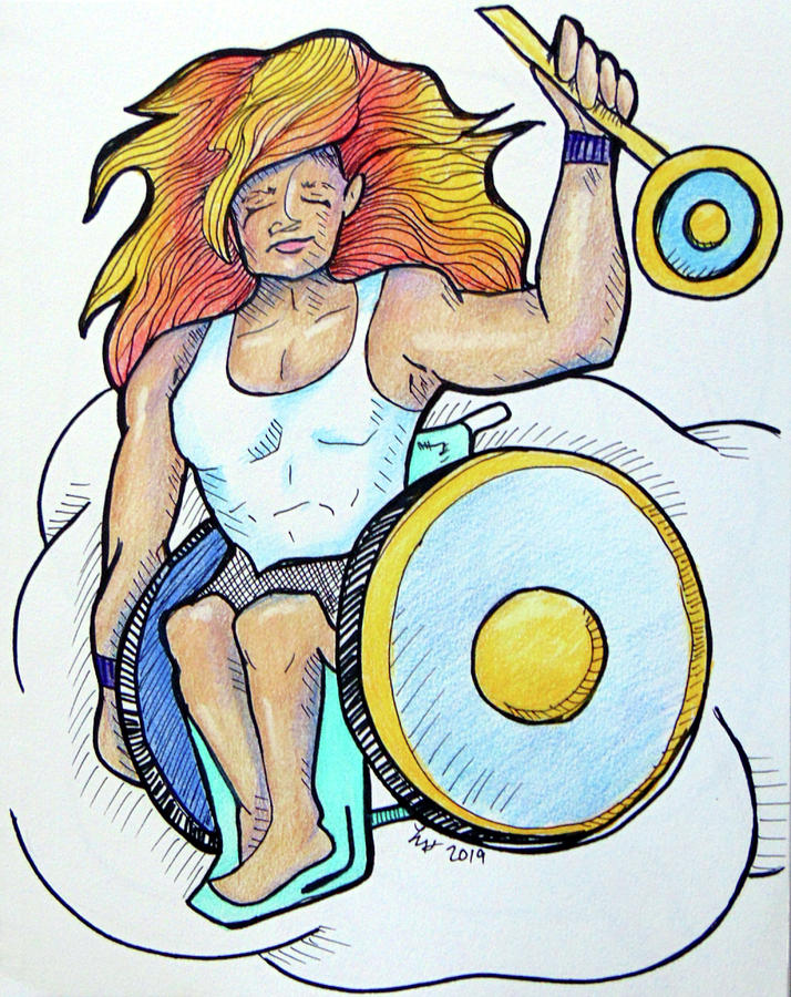 Sun-Apollo  Drawing by Loretta Nash