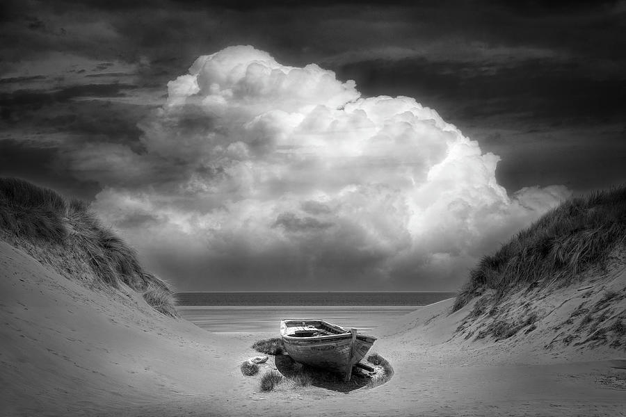 Sun Beached in Radiant Black and White Photograph by Debra and Dave Vanderlaan