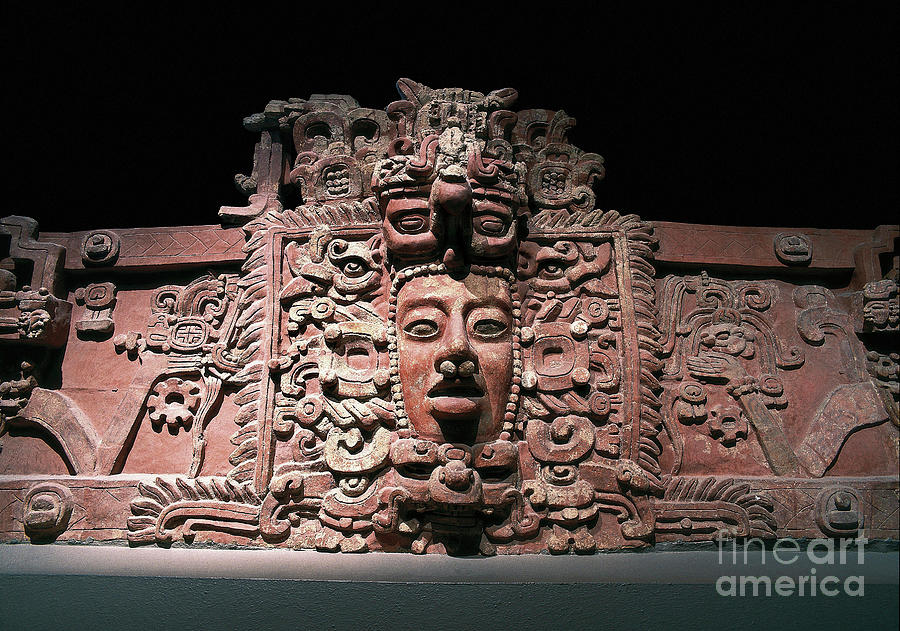 Usa Painting - Sun God Kinich Ahau, From State Of Campeche, Mayan Civilization, 6th-9th Century by Mayan