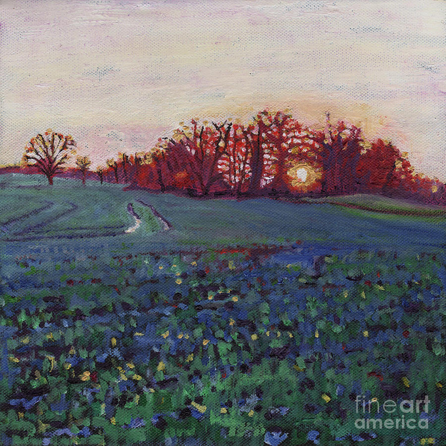 Sun Greets The Earth, 2012 Painting by Helen White