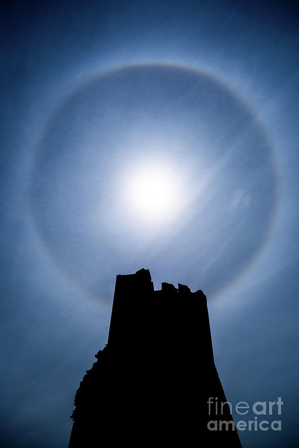 Sun Halo over Aberystwyth Castle Tower by Keith Morris Sun Halo over Aberystwyth Castle Tower by Keith Morris