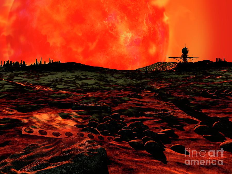 Sun Over Dying Earth Photograph by Tim Brown/science Photo Library