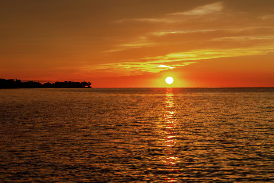 Sun over Lake Ontario Photograph by Jack R Perry