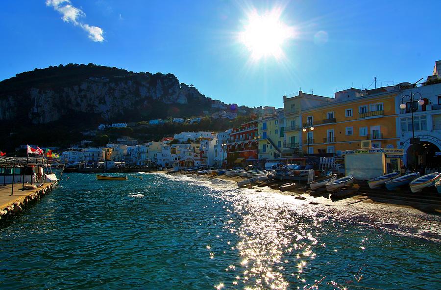 Sun Over the Isle of Capri Photograph by Catie Canetti
