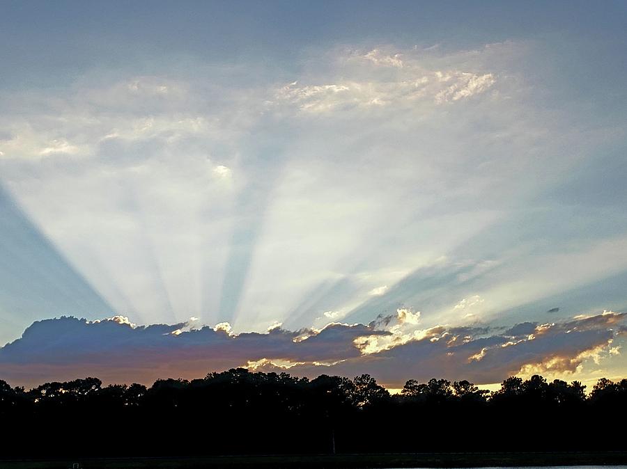 Sun Ray Sunset Photograph by Karen Stansberry