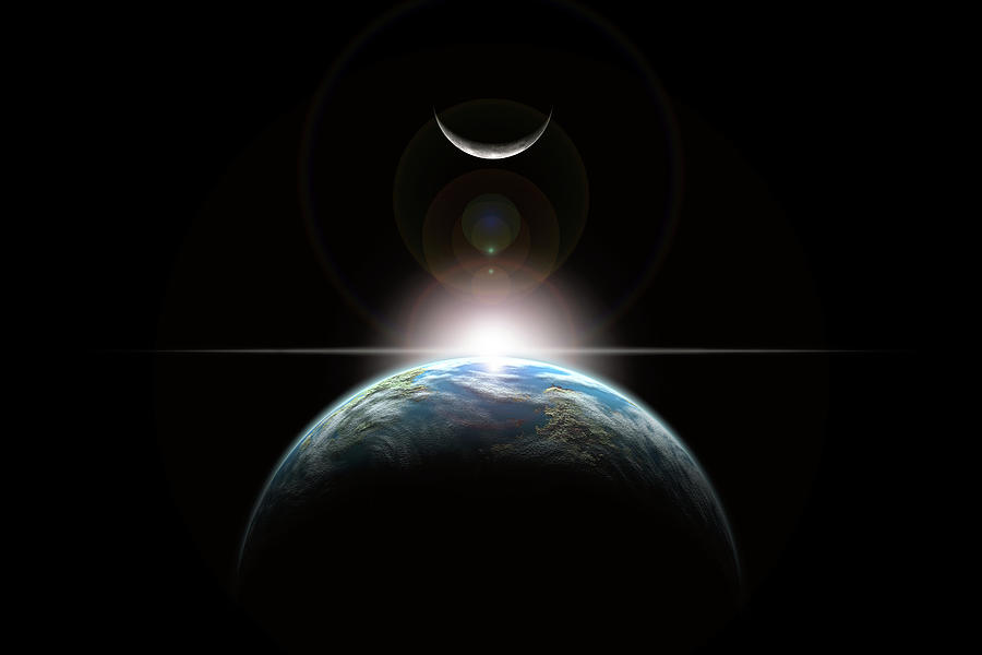 Sun Rise in Space No.1h by Marc Ward Sun Rise in Space No.1h by Marc Ward