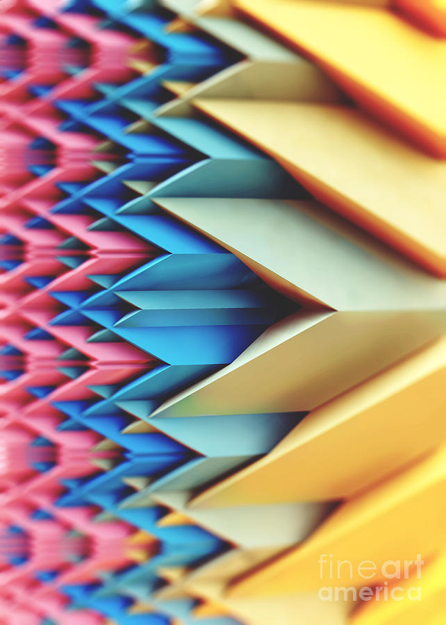Sun Shard. Colorful 3D Design Digital Art by Stephen Geisel