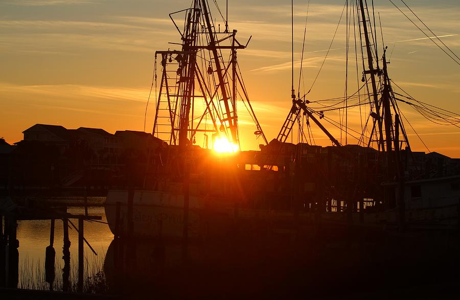 Sun Shining On Shrimp Boat Photograph by Cynthia Guinn