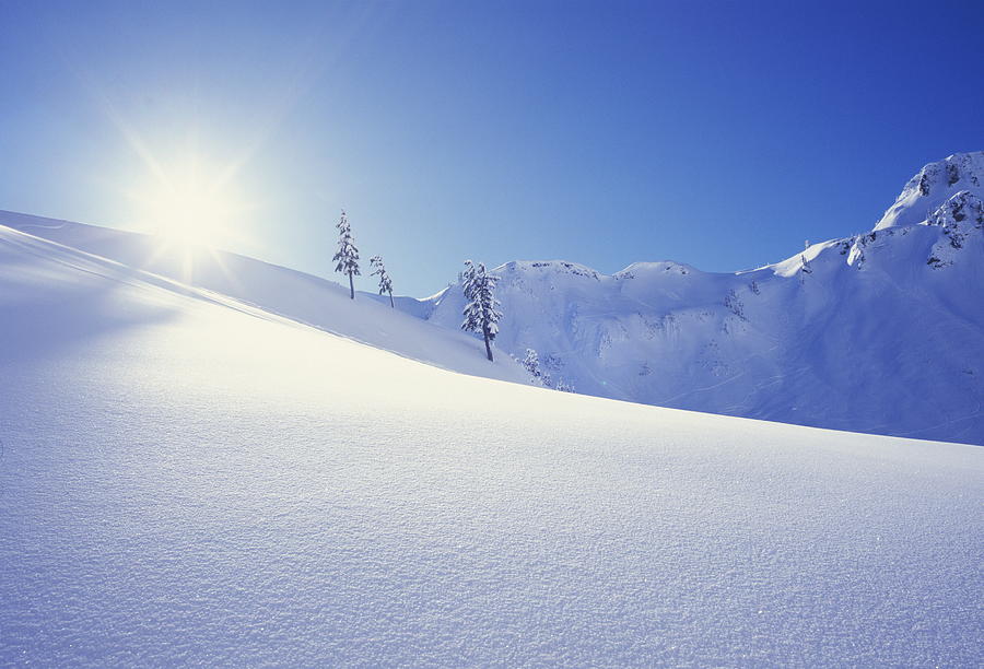 Sun Shining On Snow, Winter by Alan Kearney