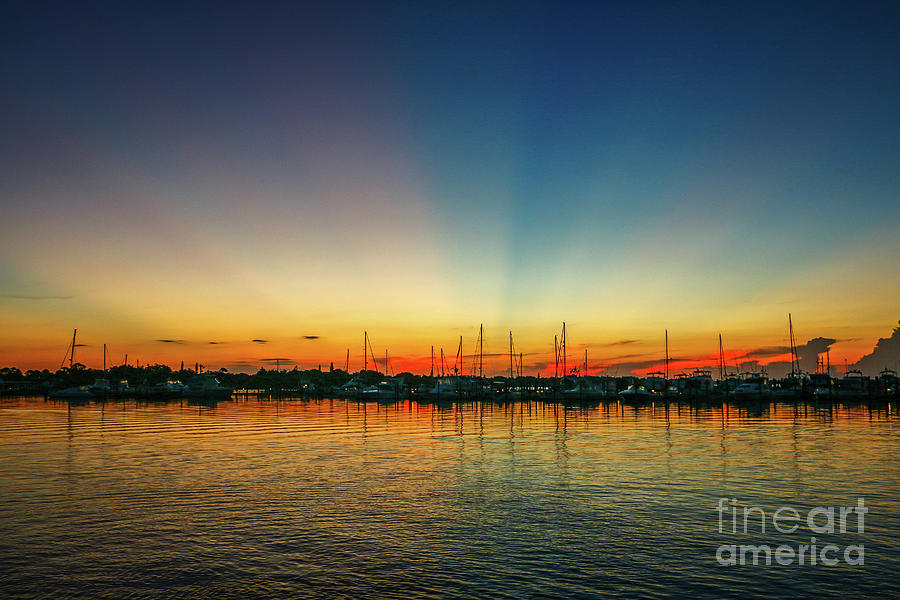 Sunbeam Marina Sunrise Photograph by Tom Claud