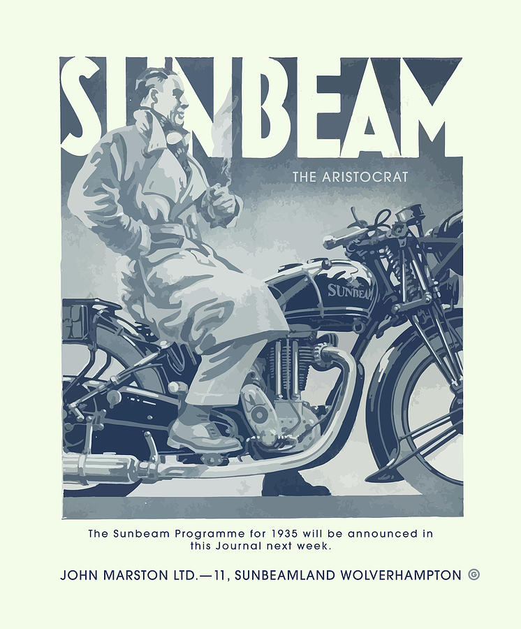 Sunbeam Motorcycles Digital Art by Gary Grayson