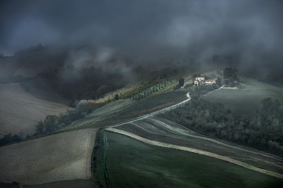 Sunbeams In The Fog Photograph by Antonio E Giuliana Corradetti