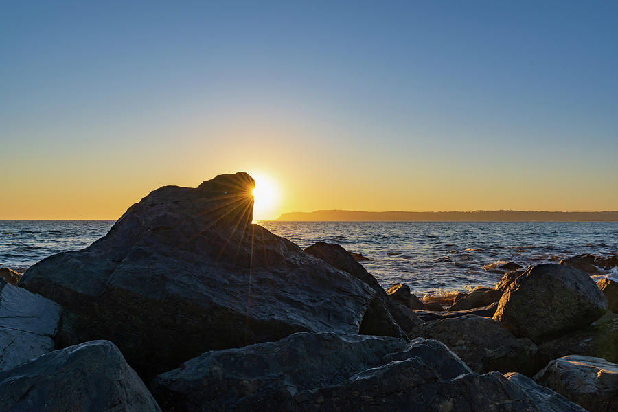 Sunburst From Coronado Beach Photograph by Liz Albro