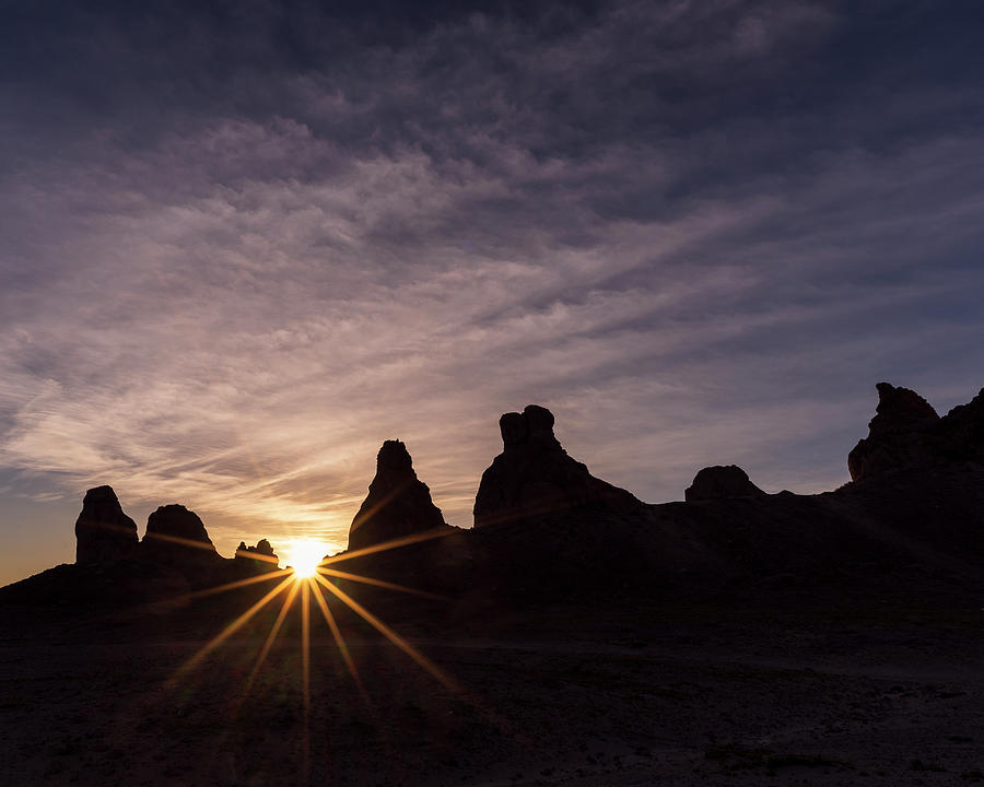 Desert Photograph - Sunburst Over Pinnacles by Michael Blanchette Photography