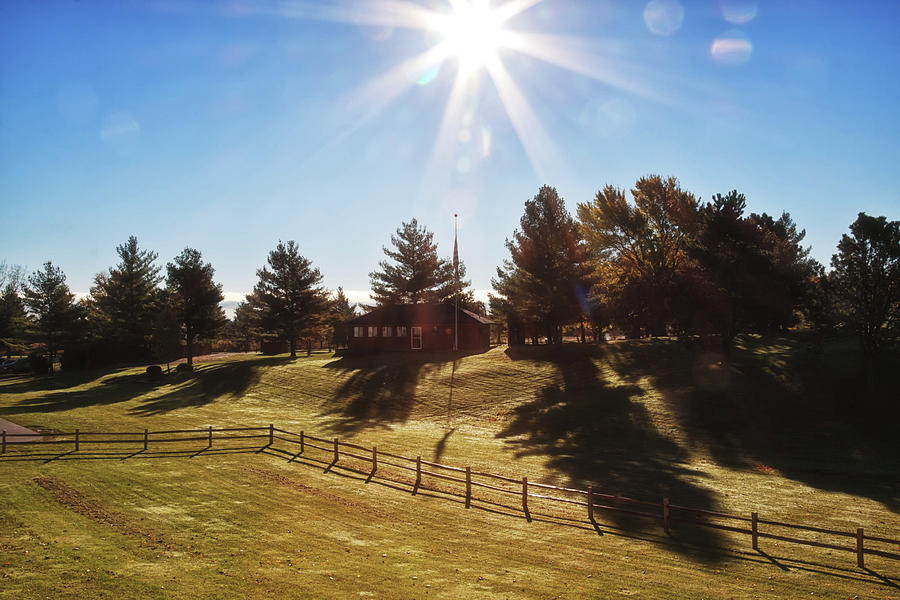 Sunburst Over The Golf Course In Lexington, Michigan Photograph by Sunburst Over The Golf Course In Lexington, Michigan Photograph by