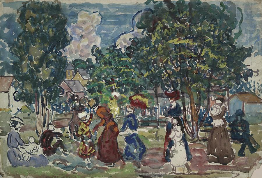 Sunday Promenade Painting by Maurice Prendergast - Fine Art America