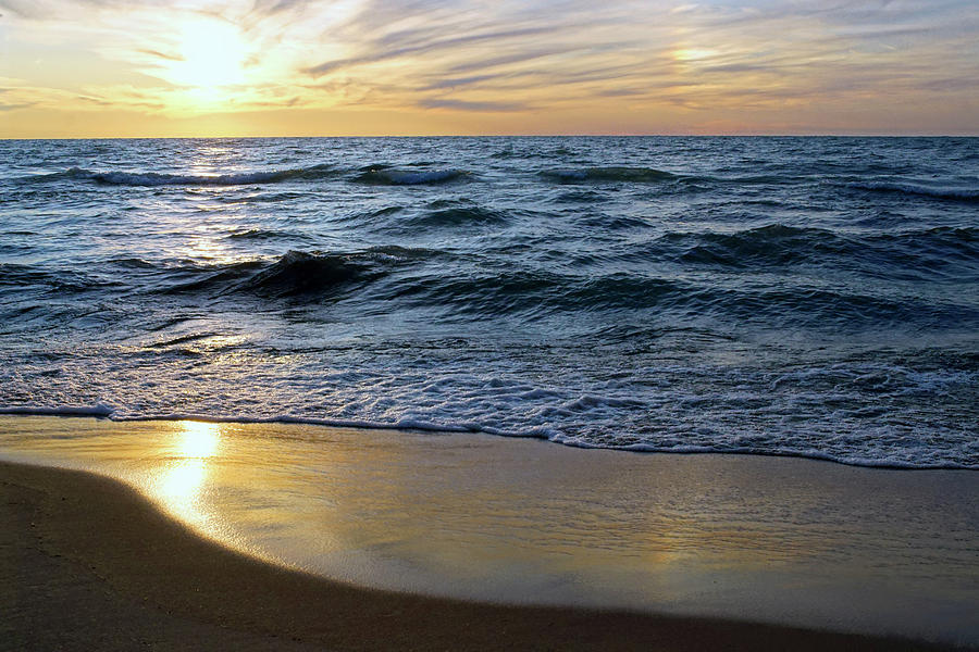 Sundog Sunset Over Lake Michigan by Kathi Mirto Sundog Sunset Over Lake Michigan by Kathi Mirto