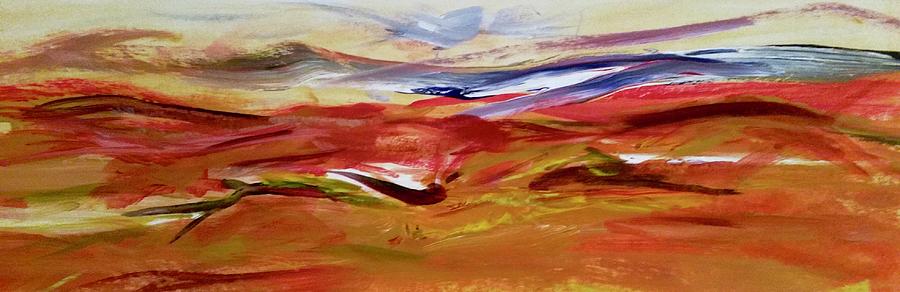 Sundown Over Red Hills Painting by Alida M Haslett