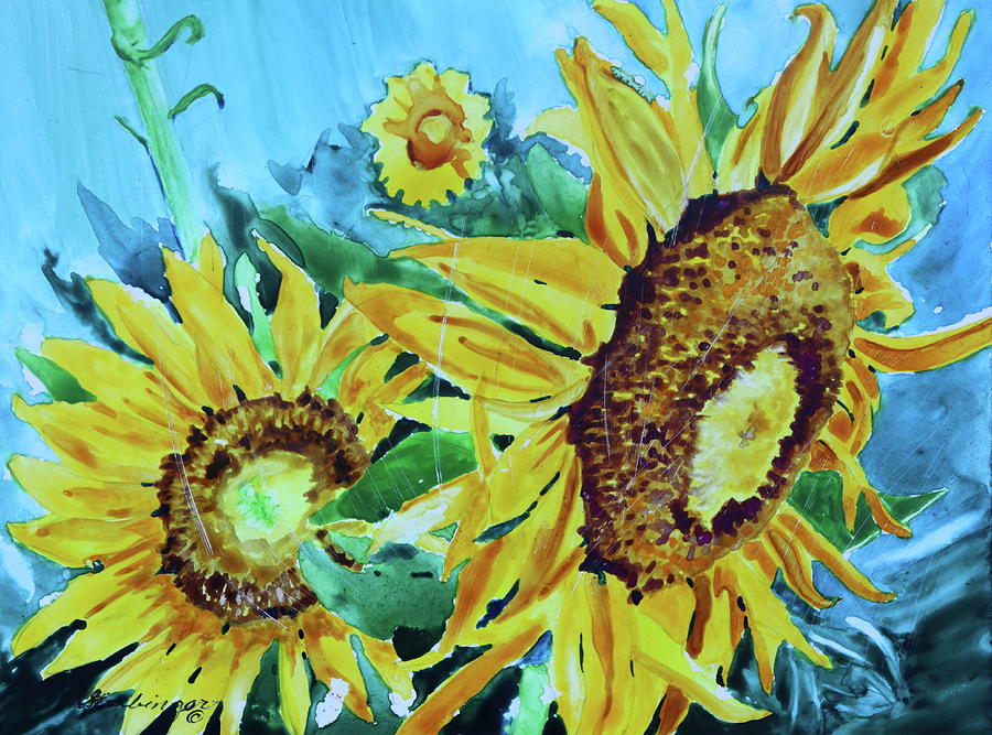 Sunflower 03 Painting by Patty Strubinger - Fine Art America