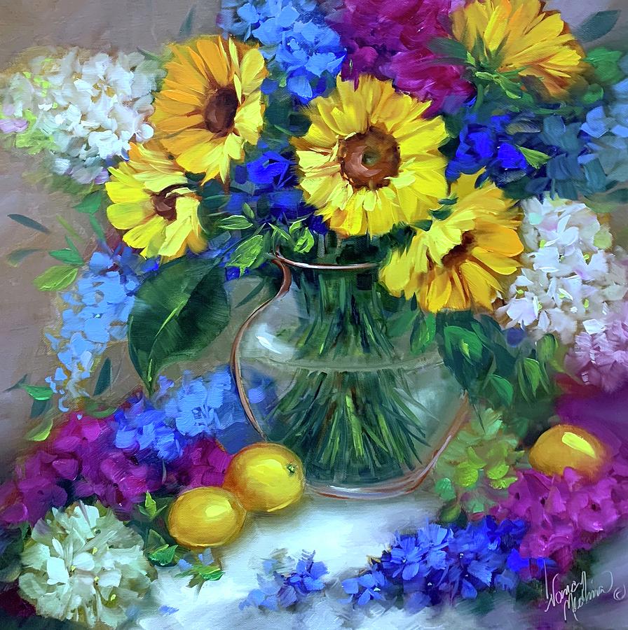 Sunflower Abundance Painting by Nancy Medina - Fine Art America