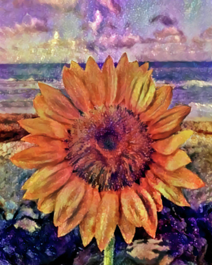 Sunflower Beach Digital Art by Artistic Mystic