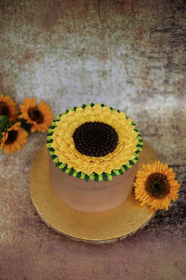 Sunflower Cake Photograph by Marion's Kaffeeklatsch - Fine Art America