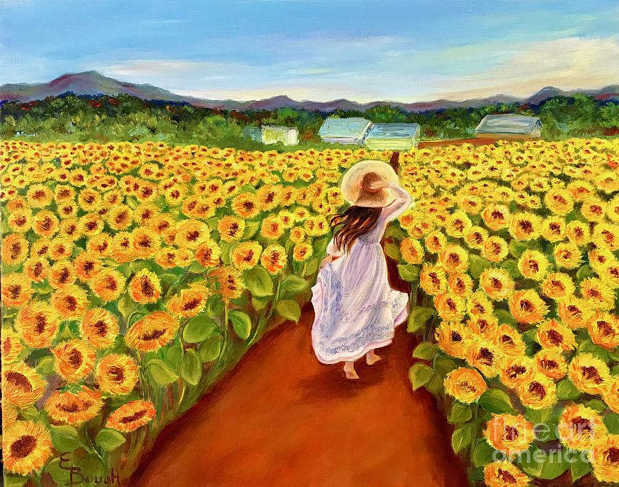 Sunflower Field Painting By Ella Boughton