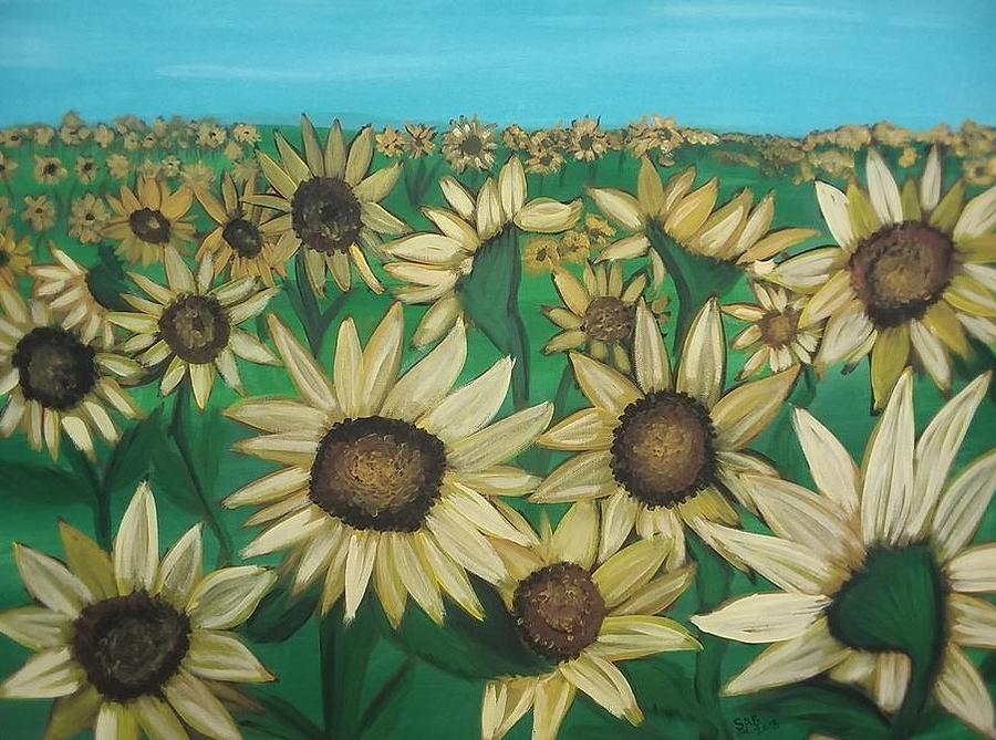 Sunflower Field Painting by Stephanie Smith - Fine Art America