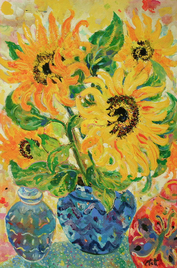 Sunflower Flame Painting by Lorraine Platt - Fine Art America