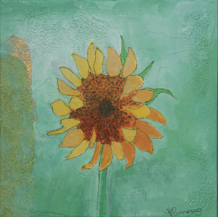 Sunflower Mixed Media by Jan Pomeroy - Fine Art America