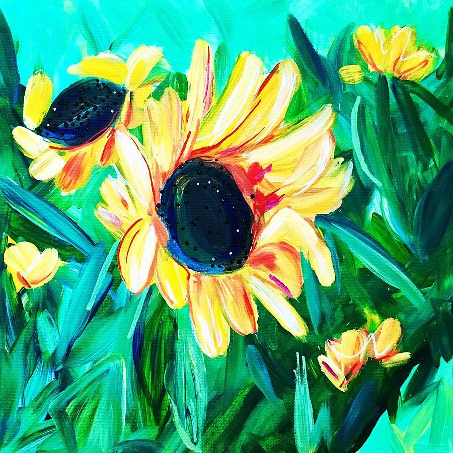 Sunflower Painting by Kimberly Ryan - Fine Art America