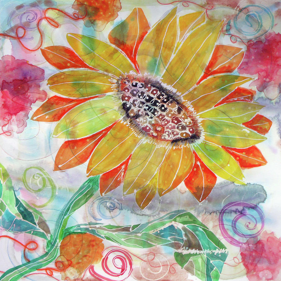 Sunflower Painting by Lauren Moss | Fine Art America