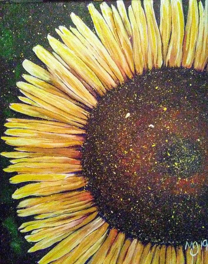 Sunflower.  Painting by Mindy Gibbs