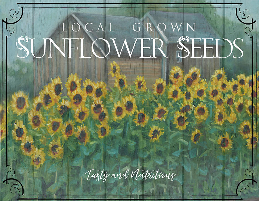 Summer Painting - Sunflower Seeds by Marnie Bourque