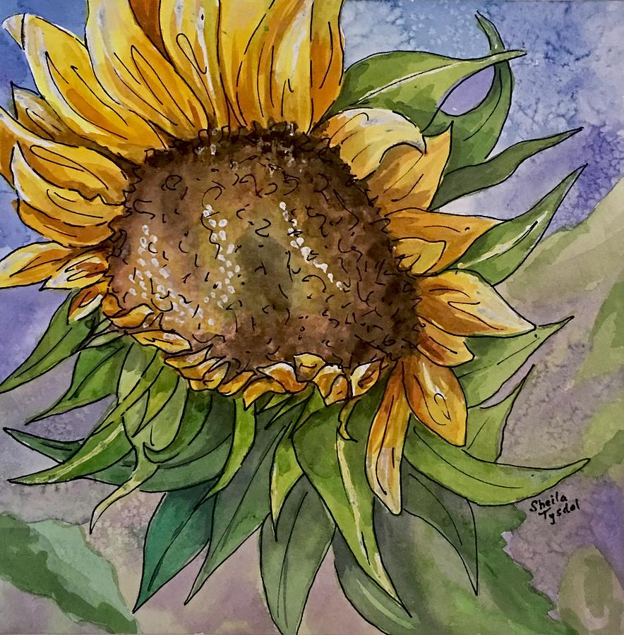 Sunflower1 Painting by Sheila Tysdal