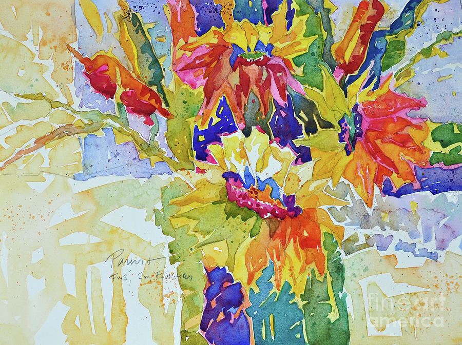 Sunflowers 2 Painting by Roger Parent