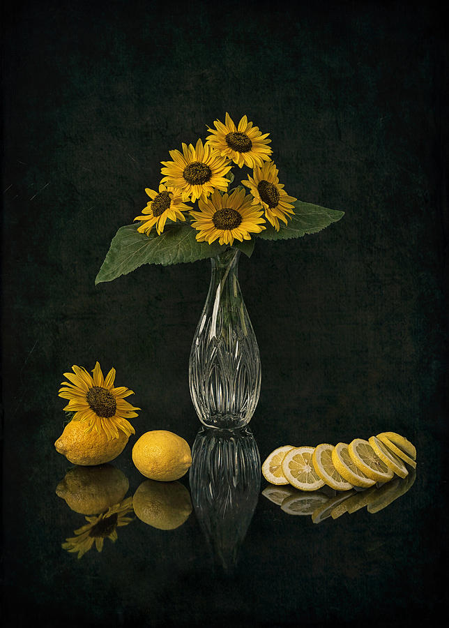 Sunflowers And Lemons Photograph by Lydia Jacobs