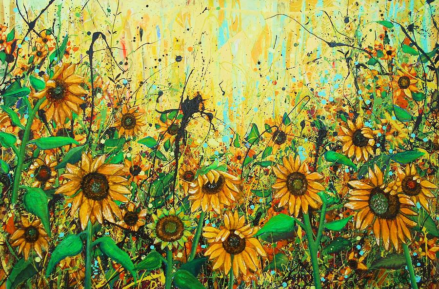 Sunflowers Painting by Angie Wright