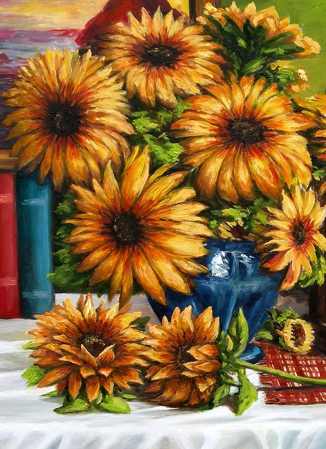 Sunflowers Painting by Eileen Patten Oliver