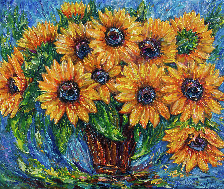 Sunflowers in a Vase 2 by OLena Art Brand Sunflowers in a Vase 2 by OLena Art Brand