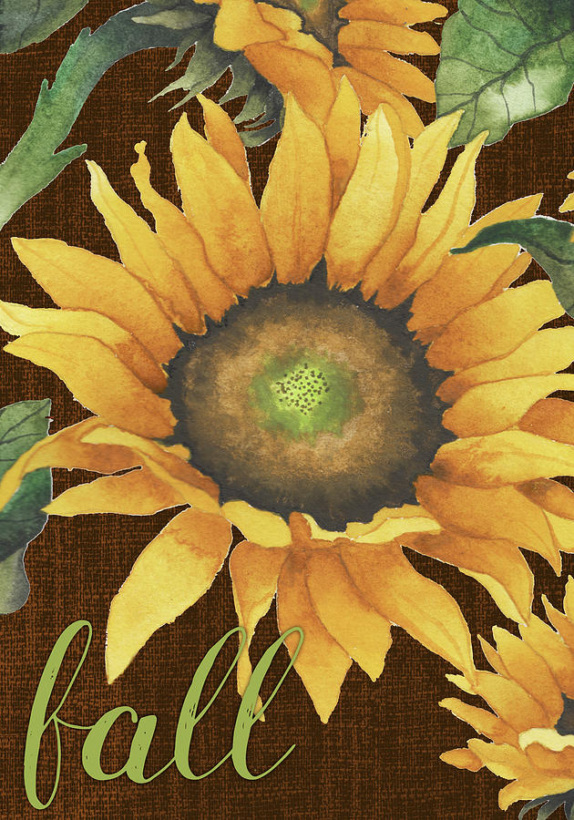 Fall Mixed Media - Sunflowers In The Fall by Elizabeth Medley