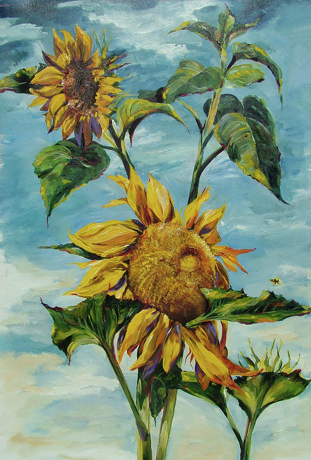 Sunflowers Painting by Karen Stene - Fine Art America