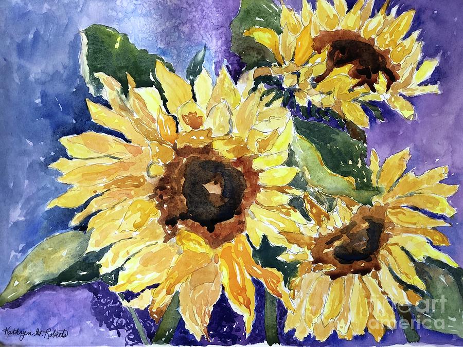 Sunflowers  Painting by Kathryn G Roberts