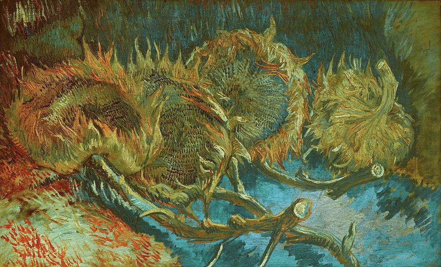 Sunflowers. Oil on canvas -1887- Cat. No. 215. Painting by Vincent van Gogh -1853-1890-