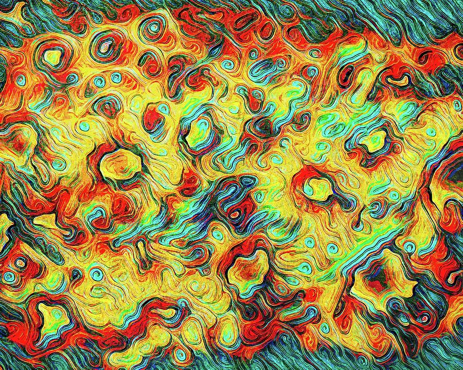 Sunflowers On Acid Digital Art by Tim Leimkuhler - Pixels